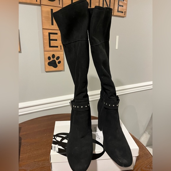 Women's Black Suede Boots Worn 1x Excellent condition Kelly & Katie Size… - Picture 11 of 14